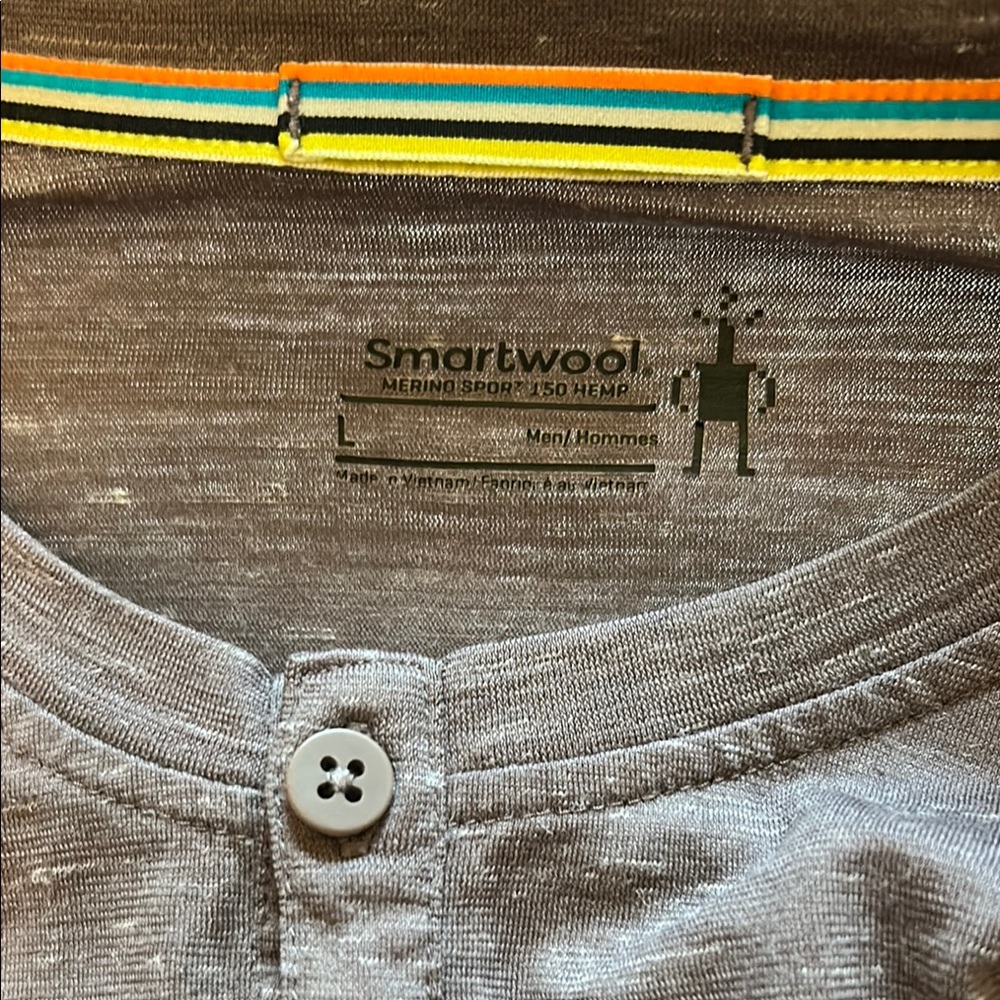 Smartwool Dusty Purple Short Sleeve Tee Wool Hemp Size Large Outdoors Camping - Picture 3 of 14